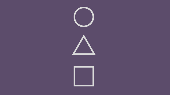 Squid Game Symbols Circle Triangle Square