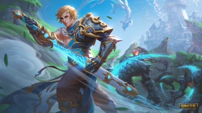 Ao Kuang from Smite with a dragon