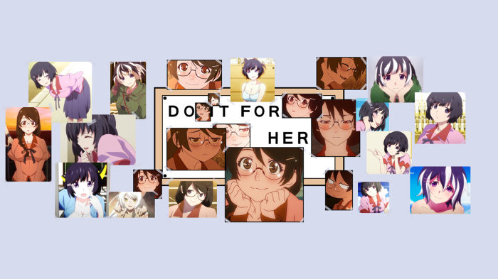 Monogatari Series: Tsubasa Hanekawa collage