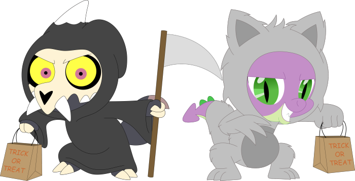 King Clawthorne and Spike from The Owl House and My Little Pony Halloween