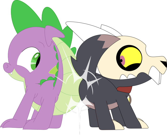 Spike from My Little Pony and King Clawthorne from The Owl House