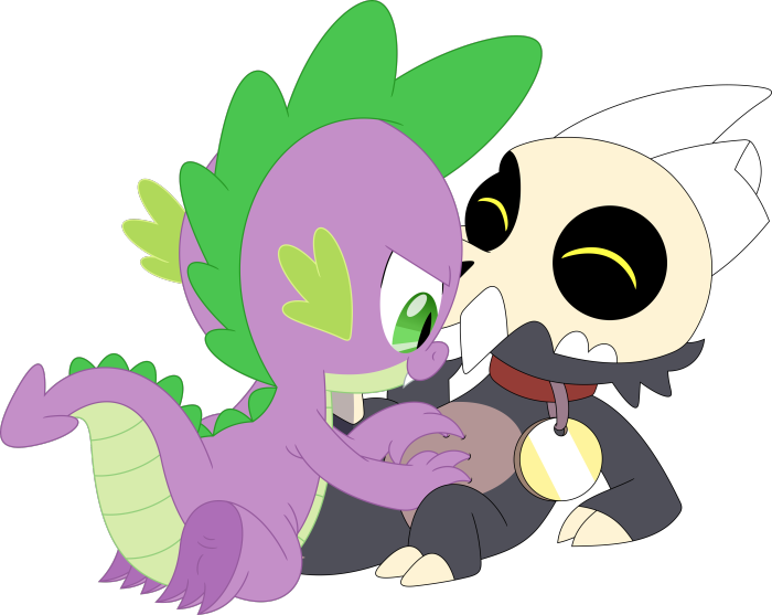 Spike and King Clawthorne Crossover Art