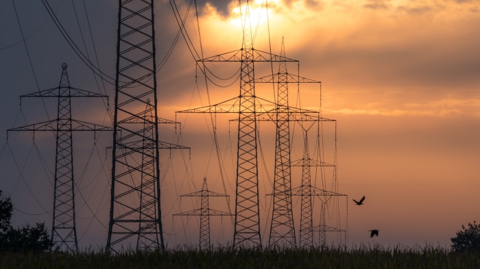 Power Lines at Sunset