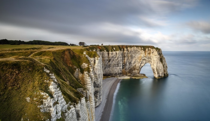 Etretat Cliffs and Arch, Normandy Coastline