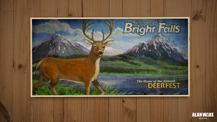Alan Wake Remastered Bright Falls Deerfest Poster