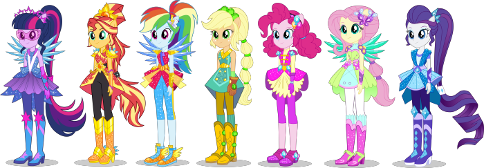 My Little Pony: Equestria Girls characters in costumes