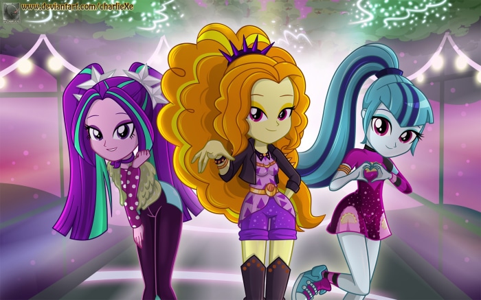 Aria Blaze, Sonata Dusk, and Adagio Dazzle from My Little Pony Equestria Girls