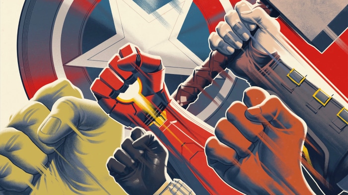 Marvels Avengers: Iron Man, Hulk, Captain America, Black Widow, Ms. Marvel