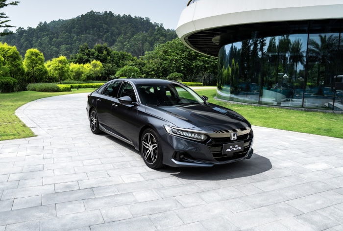 Dark Gray Honda Accord Sport Hybrid Sedan