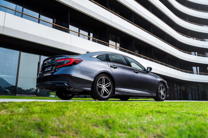 Honda Accord Sport Hybrid parked on grass