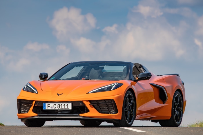 Orange Chevrolet Corvette Stingray Convertible 4K