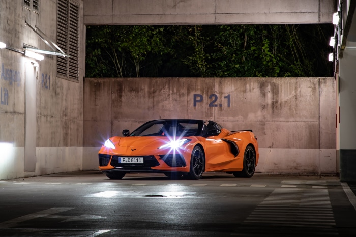 Orange Chevrolet Corvette Stingray Convertible 4K