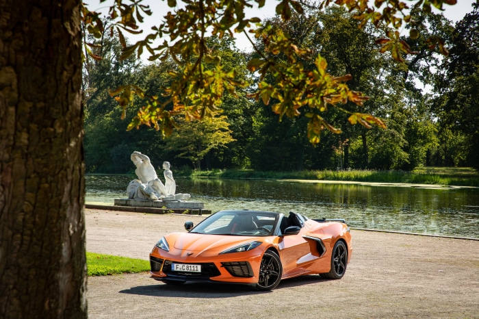 Orange Chevrolet Corvette Stingray Convertible 4K
