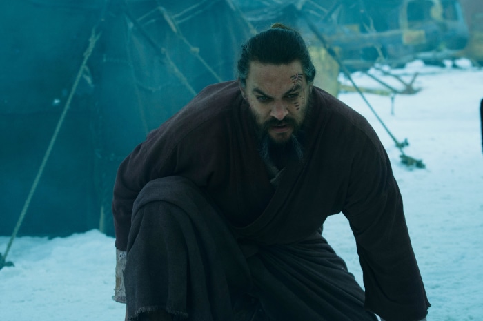 Jason Momoa in a snowy environment
