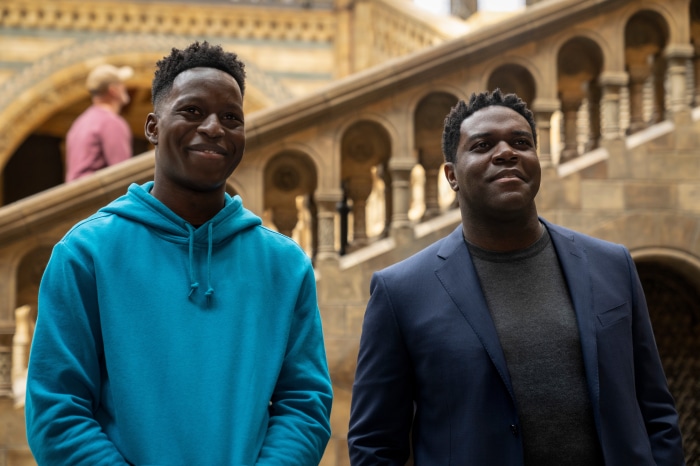 Toheeb Jimoh and Sam Richardson in Ted Lasso