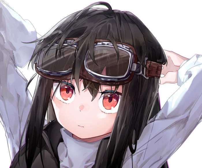 Kino from Kino's Journey wearing goggles