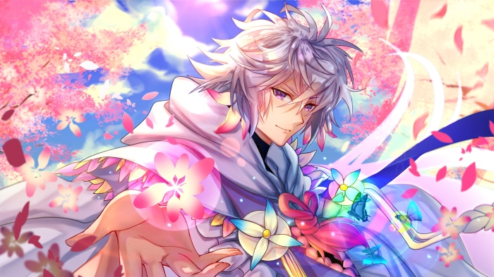 Merlin from Fate/Grand Order with Cherry Blossoms