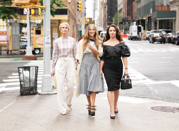 Carrie Bradshaw, Charlotte York, and Miranda Hobbes from And Just Like That...