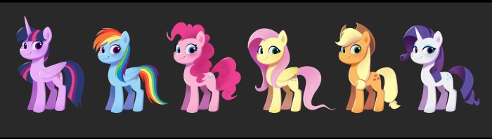My Little Pony Characters Lineup Artwork