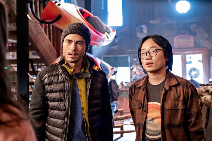 Darren Barnet and Jimmy O. Yang in Love Hard