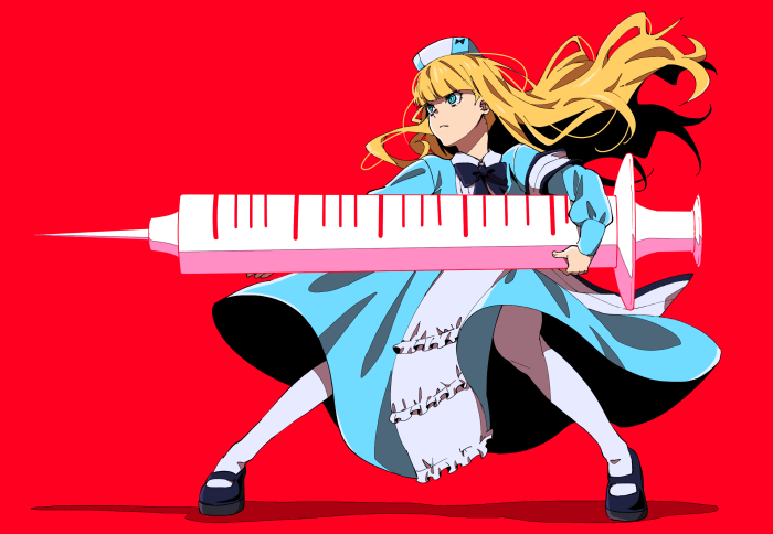 Elise from Bungou Stray Dogs holding a syringe