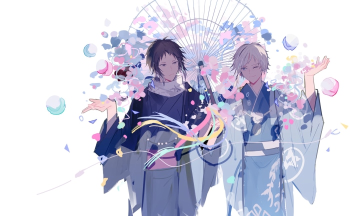 Atsushi Nakajima and Ryūnosuke Akutagawa in Kimonos