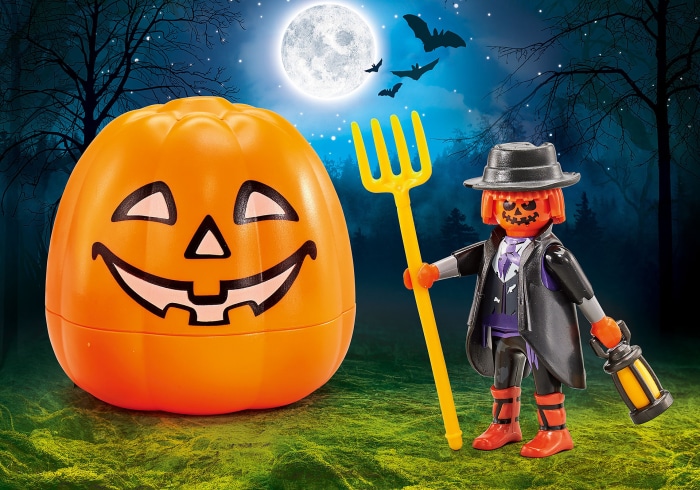 Playmobil Halloween figure with pumpkin