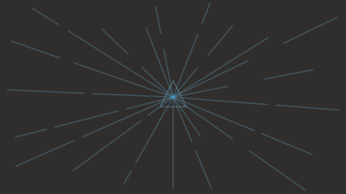 Abstract geometric triangle with radiating lines