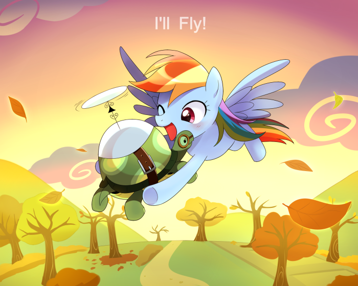 Rainbow Dash and Tank from My Little Pony