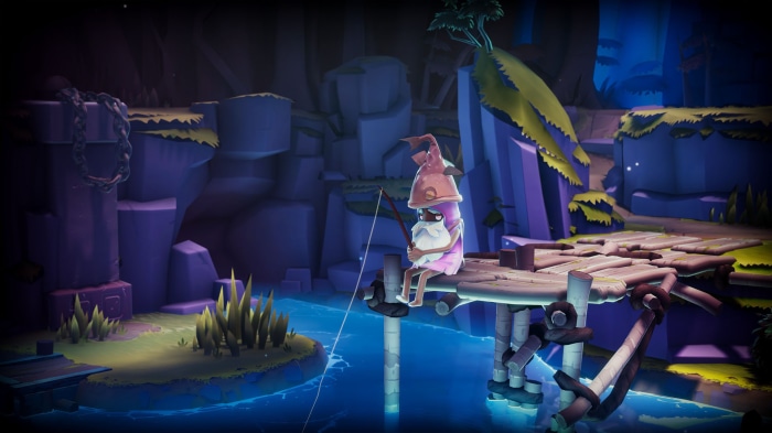 The Last Campfire character fishing