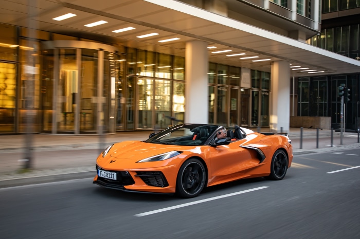 Orange Chevrolet Corvette Stingray Convertible 4K
