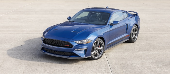 Blue Ford Mustang GT California Special Coupe