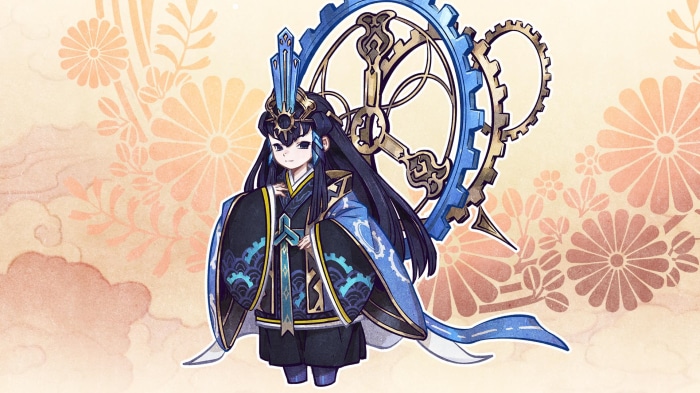 Sakuna: Of Rice And Ruin character with gears