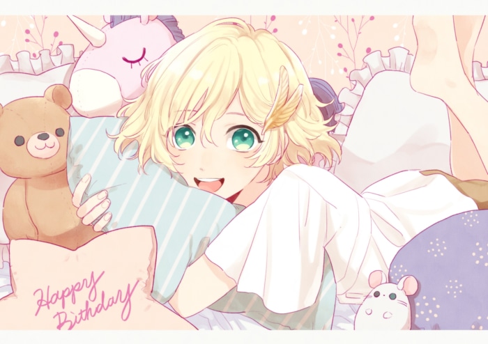 Yuni Bianchi with Birthday Decorations