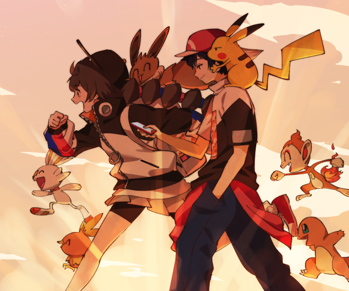 Pokémon characters with Pikachu and other Pokémon
