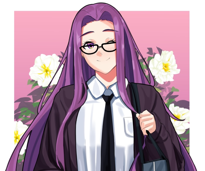 Rider from Fate/stay night with glasses