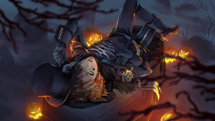 Cater Diamond from Twisted Wonderland in Halloween costume
