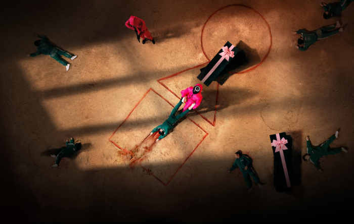 Squid Game participants in a deadly game