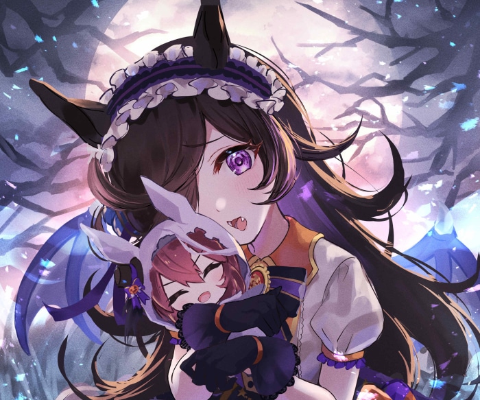 Rice Shower from Uma Musume: Pretty Derby holding a plush toy