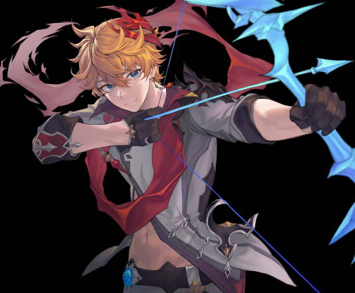 Tartaglia Childe from Genshin Impact with bow