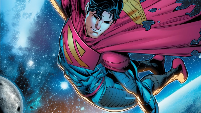 Superman: Son of Kal-El flying in space