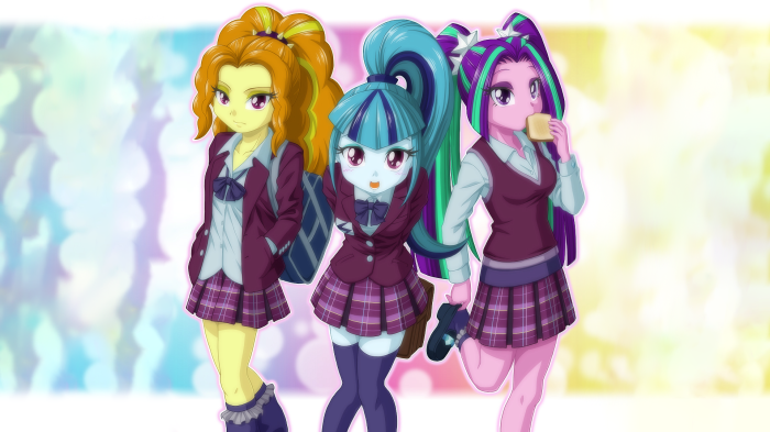 Aria Blaze, Sonata Dusk, and Adagio Dazzle from My Little Pony: Equestria Girls