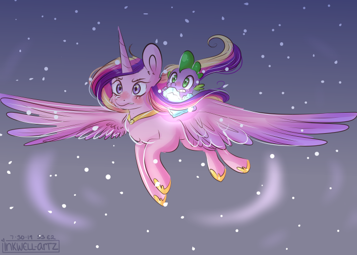 Spike and Princess Cadance from My Little Pony: Friendship Is Magic 4K