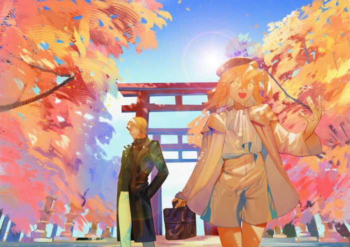 Gudako and Gilgamesh from Fate/Grand Order