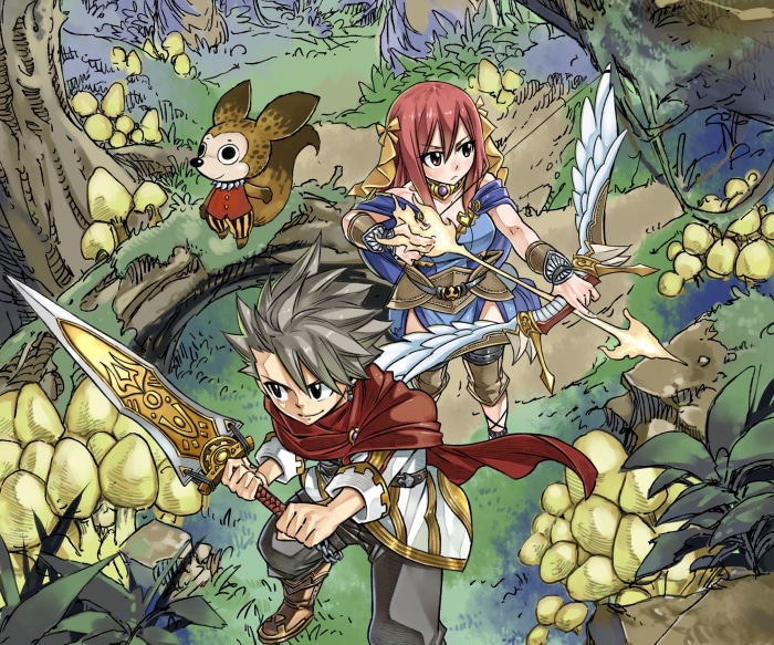 Emma and Azel from Gate of Nightmares in a forest