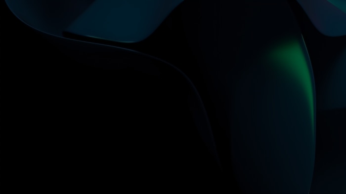 Windows 11 abstract dark blue and green design