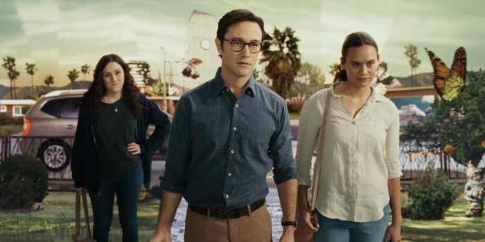 Joseph Gordon-Levitt, Emily Tremaine, and Shannon Woodward in Mr. Corman