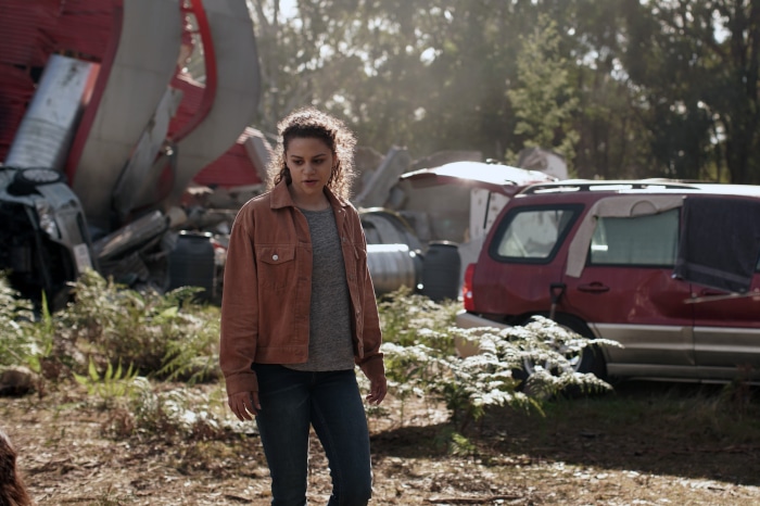 La Brea: Lily Santiago in a junkyard