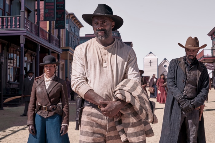 Idris Elba and Regina King in The Harder They Fall