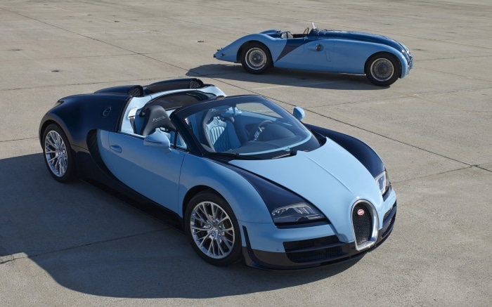 Bugatti Veyron Grand Sport Vitesse and classic Bugatti